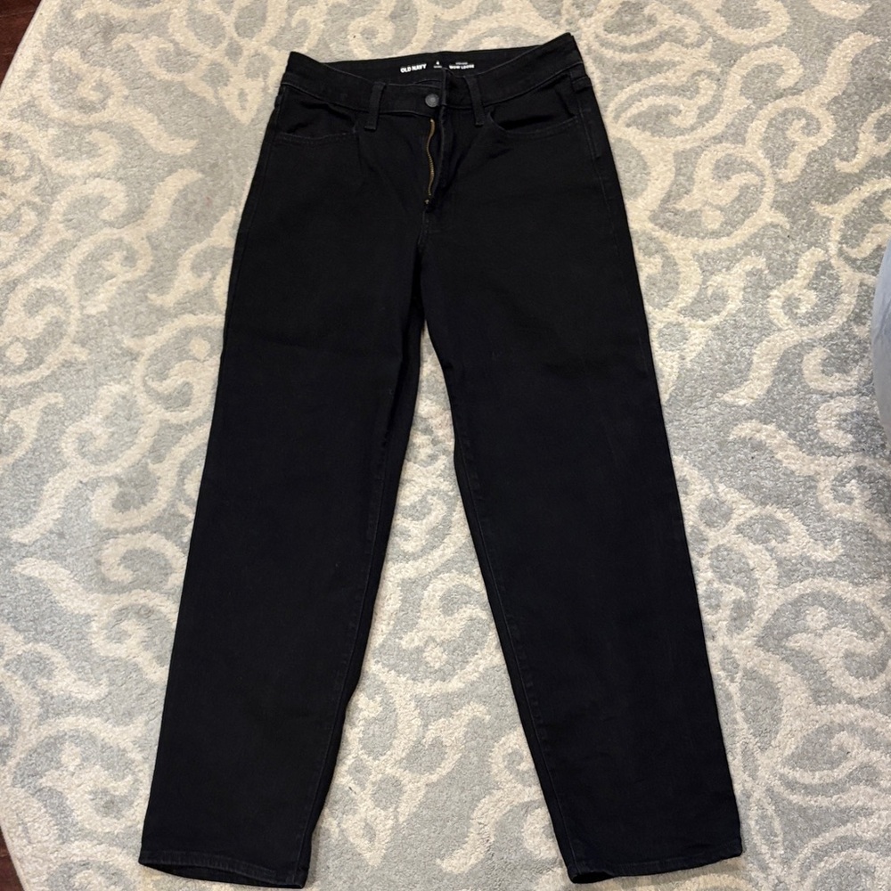 Women’s Old navy Black high rise wow loose Leg Jeans